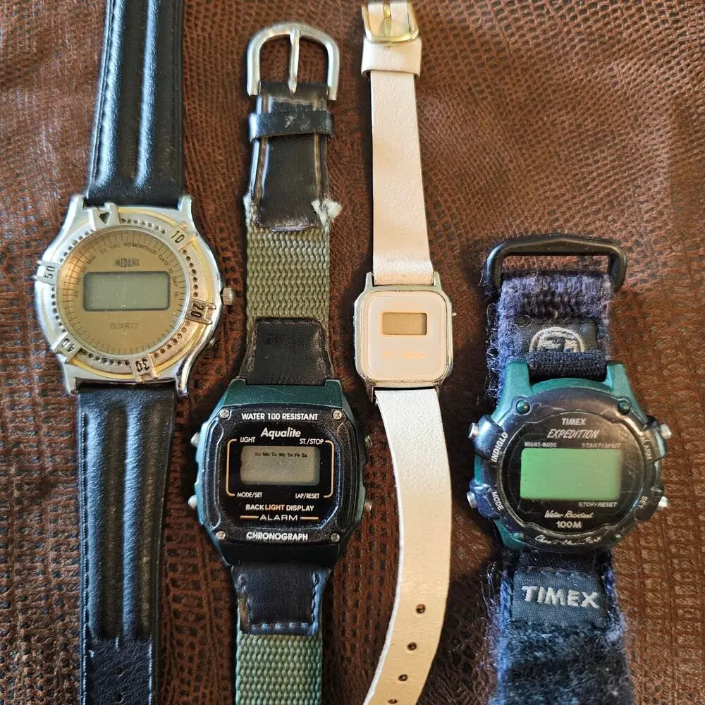 7 Digital WATCHES Bundle Lot As Is DIY Craft Project Untested Steampunk Project